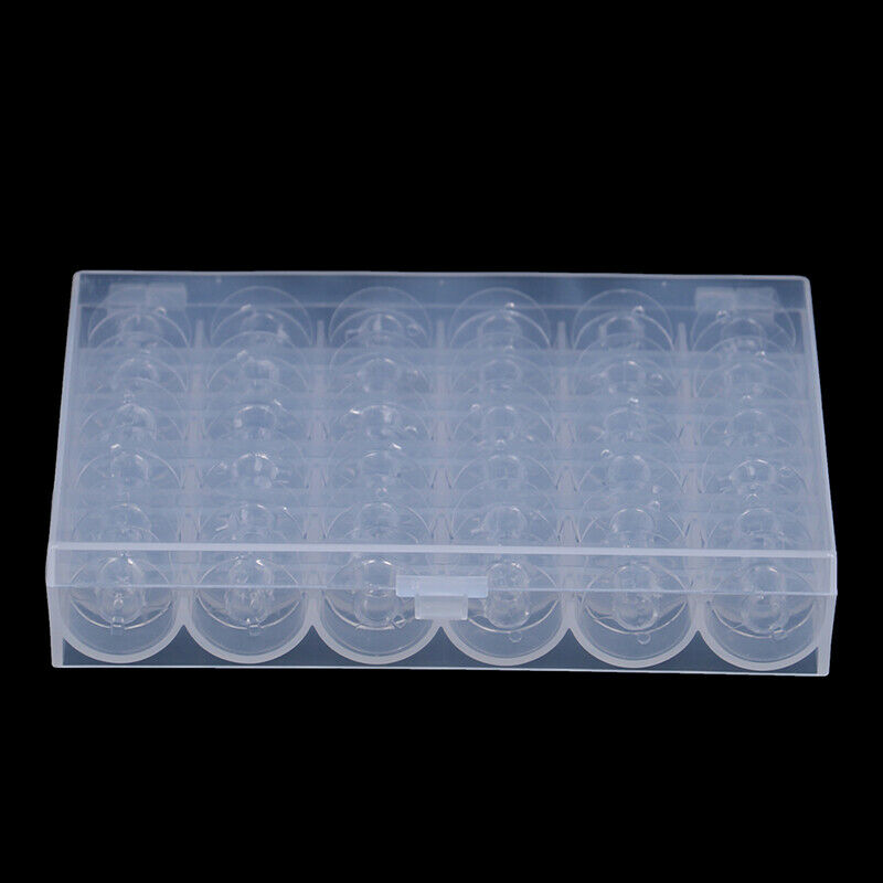 1set Clear Plastic 36 Bobbins Sewing Machine Spools With Thread Storage C.l8