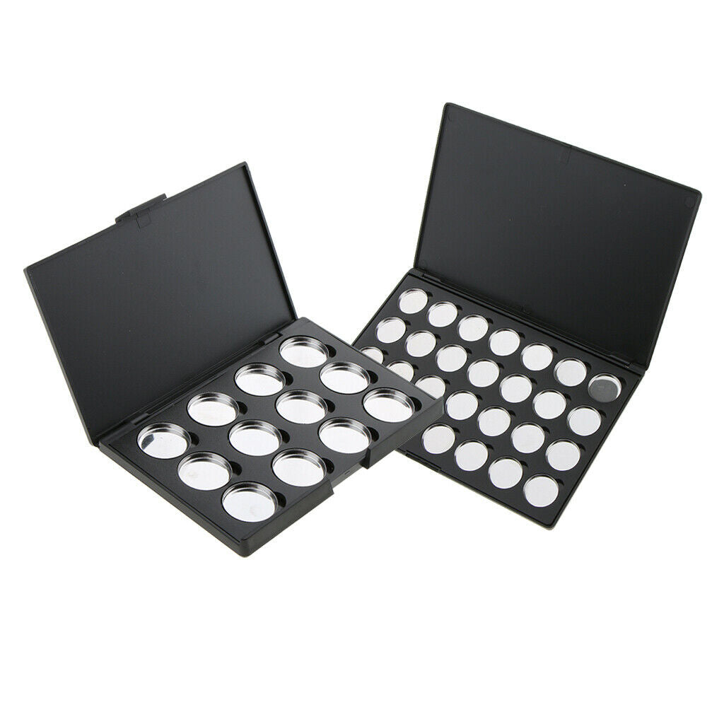 2pcs Eyeshadow Powder Blush Empty  Palette Box Makeup Case Container
