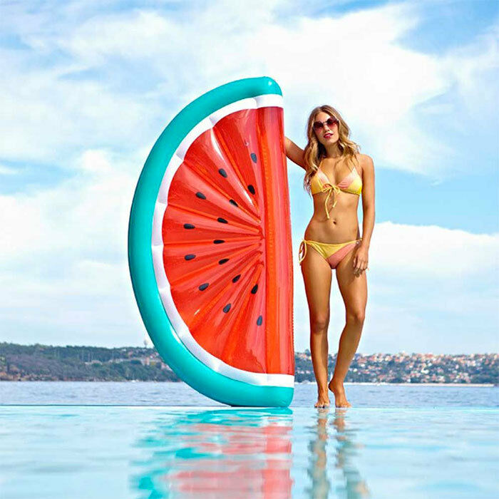 Mattress Buoy Watermelon Giant Inflatable for Beach Or Swimming Pool - New