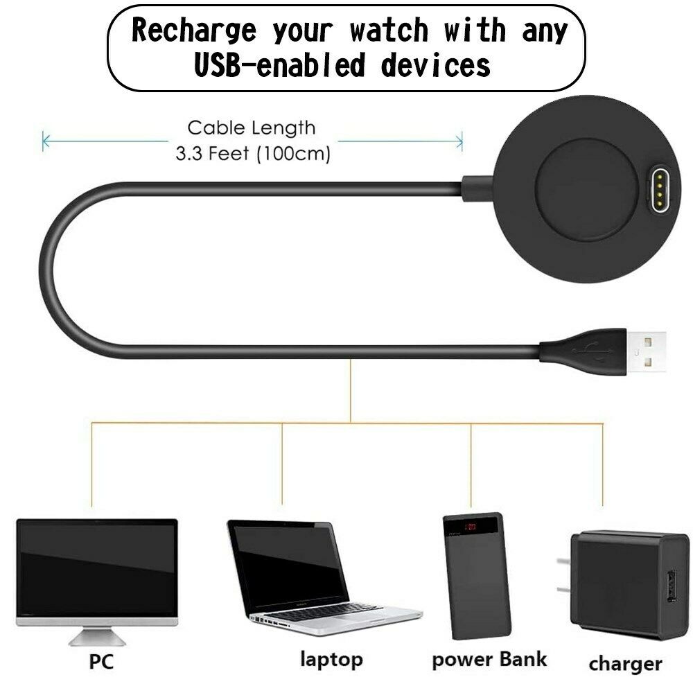 USB Charger Charging Dock Cable Fit for Garmin Fenix 5 5S 5X 6X 6S Plus B5