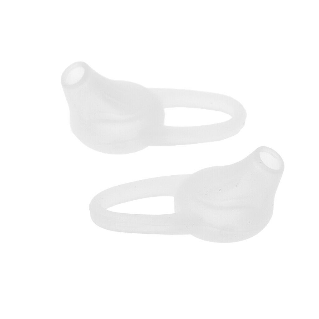 2X 1 Pair Earphone Earbud Cushion Durable Light Silicone Rubber Material White