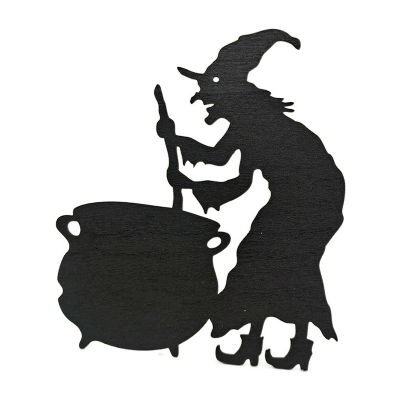 6 pieces of wooden Halloween pendants ornaments wooden discs for handicrafts