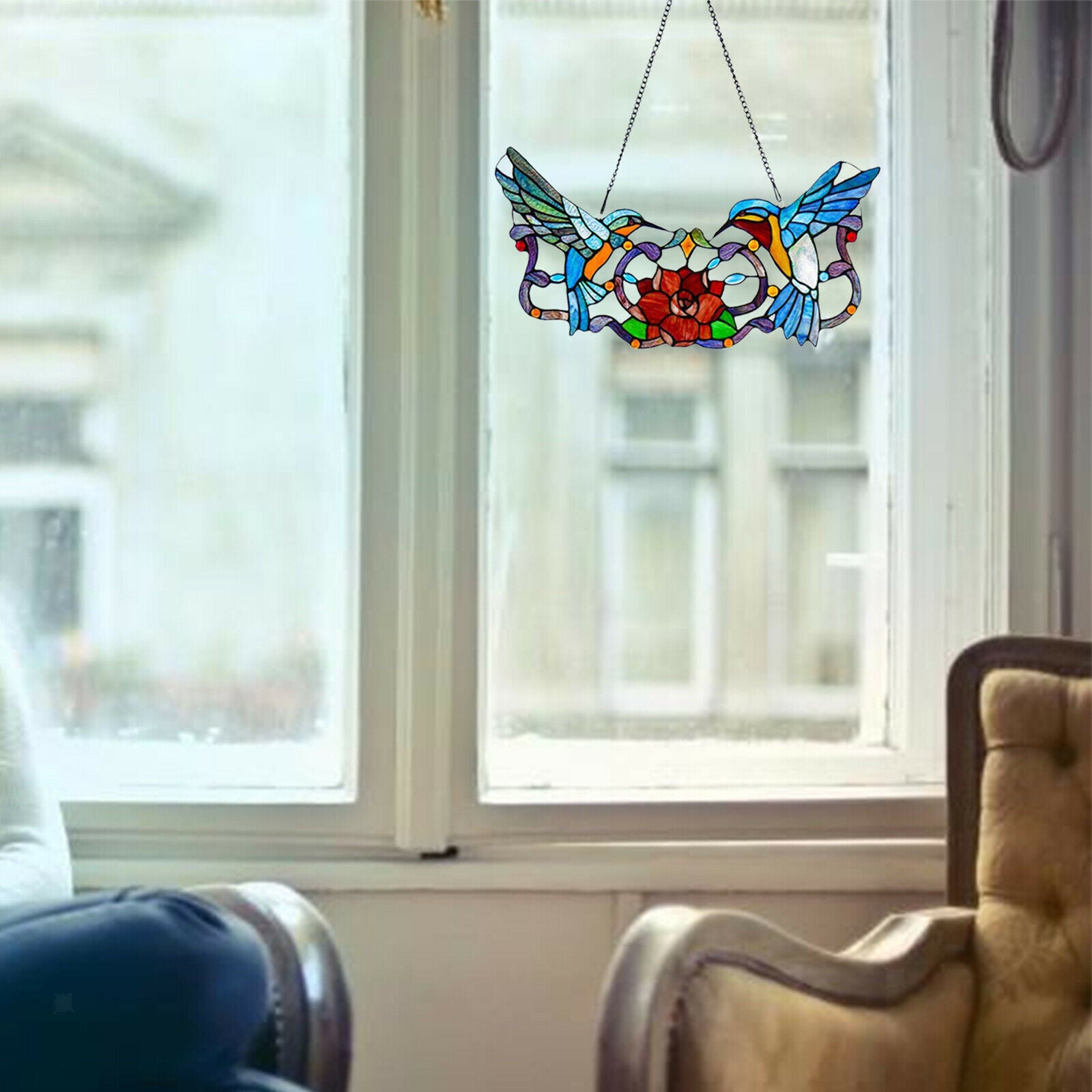 Acrylic Hummingbird Ornament Door Hanging Pendant Garden Yard Decoration