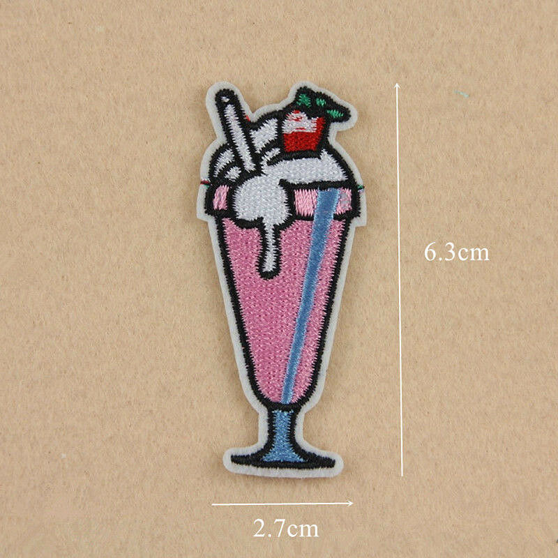 8pcs Fabric Fruit Donuts Embroidery Badge Sew Iron On Patch Bag Clothes Applique