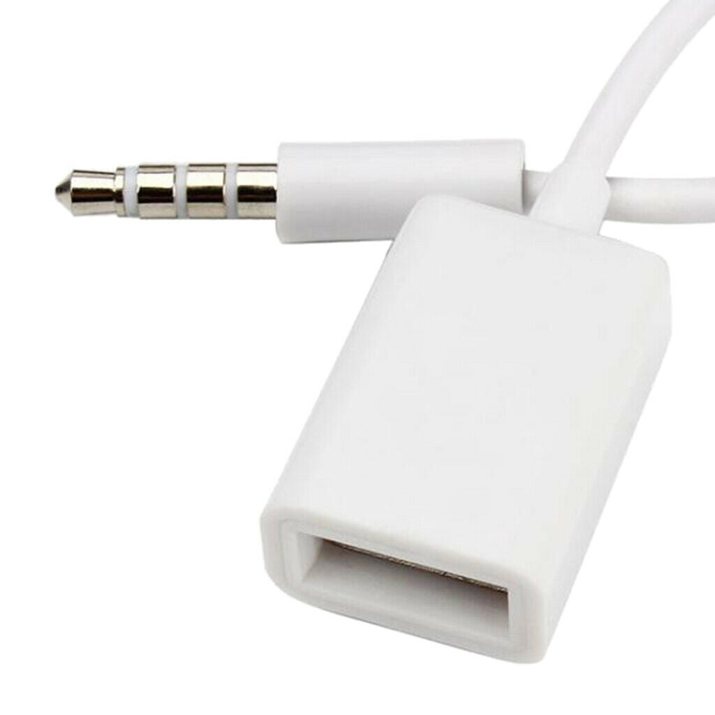 Lots 2 3.5mm Male USB 2.0 Female/Male Cable Data/Charging Cord Adapter