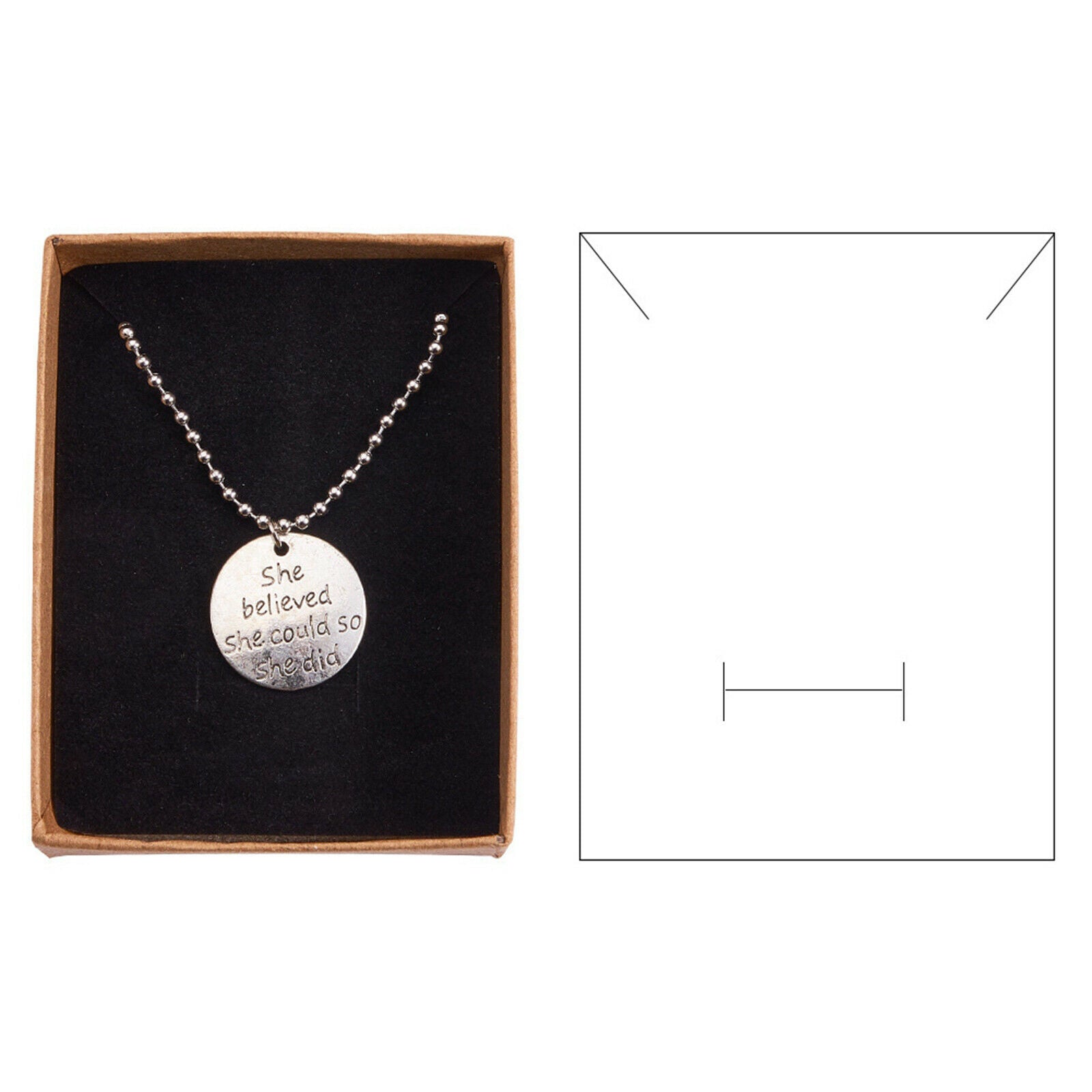 12pcs Paper Jewelry Necklace Display Case Storage Packaging Box Gift Box