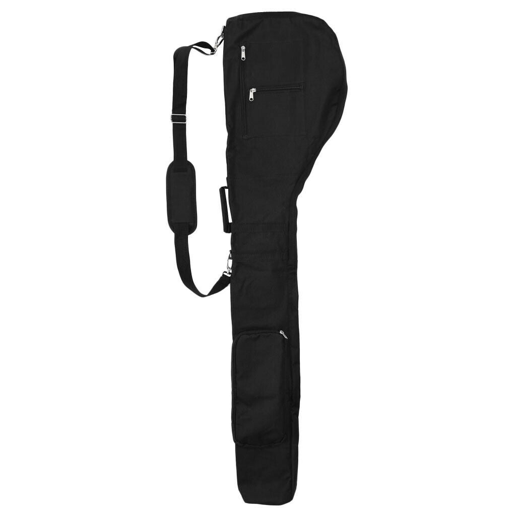 Black Golf Travel Bag Club Zippered Carry Case 13x50'' Carrier Storage Luggage