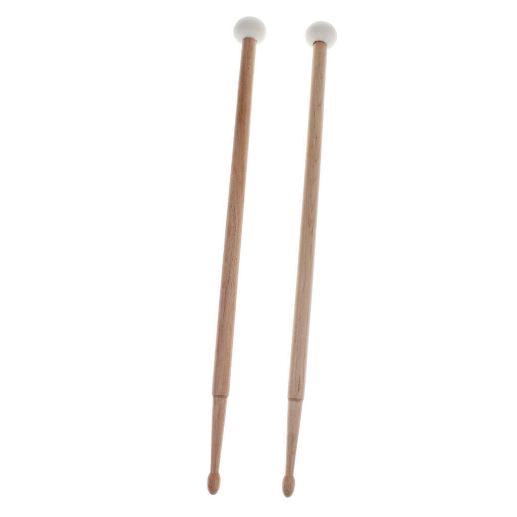 Finest 2PCS Maple Drum Sticks Chinese Gong Mallets Rods Perfect Balance