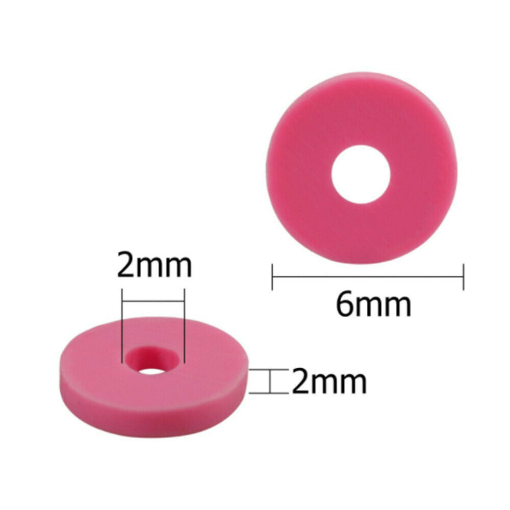 15 Grid 6mm Round Beads Chip Disk Loose Spacer for DIY Jewelry Making Bracelets