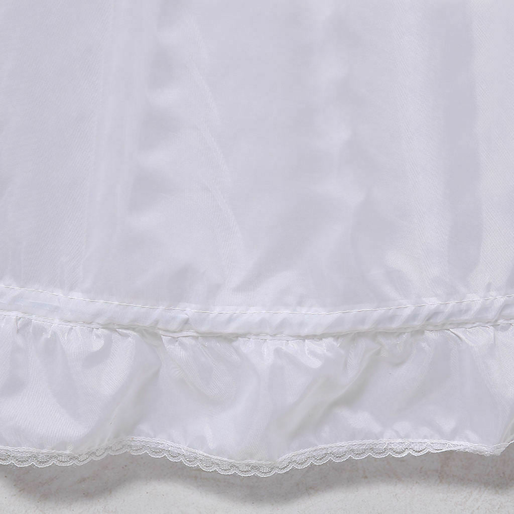 3X White Long 6 Hoop Petticoat Extra Full Wedding Ball Crinoline