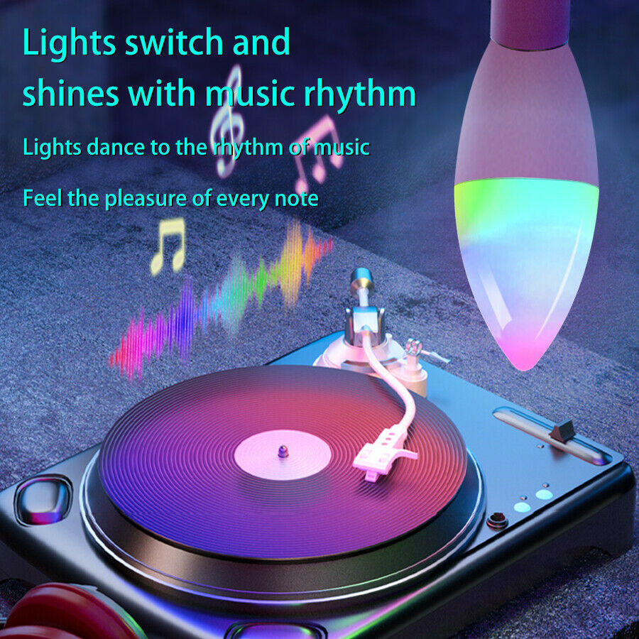 WiFi Smart LED Candle Light Bulb E14 RGB+CW+WW Dimmable Lamp Tuya Smart Life 5W