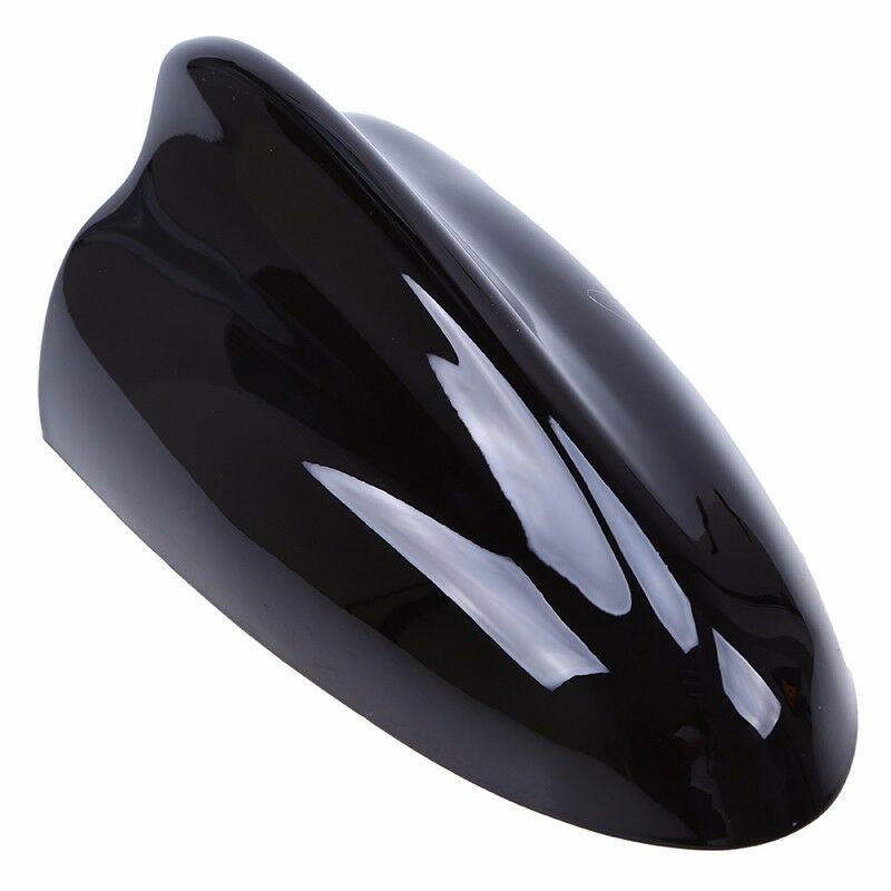 Streamlined Black Shark Fin Antenna FM/AM Signal Amplifier Car Roof Stickers