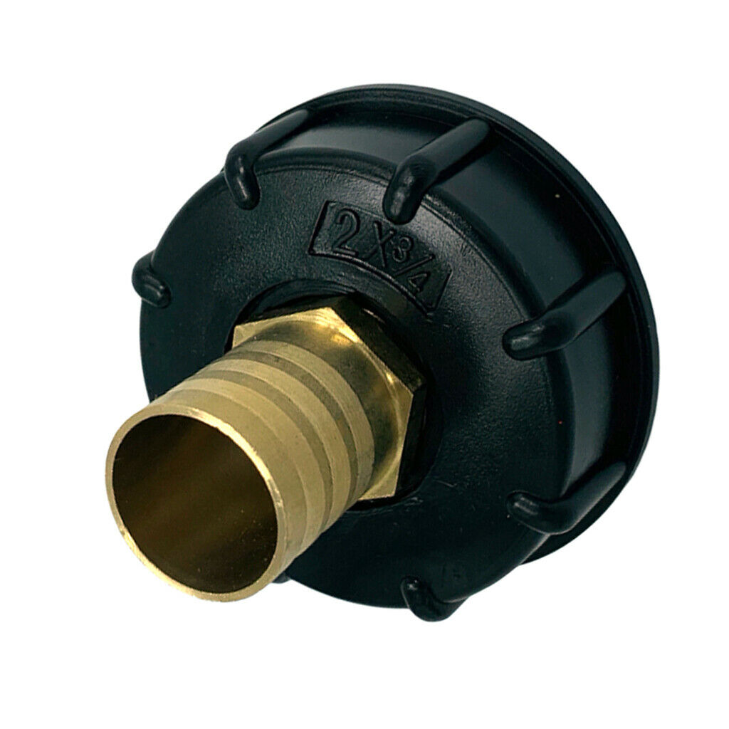 2x IBC 1000L Water Tank Tap Fitting Connector 3/4" Brass Hose Adapter Parts