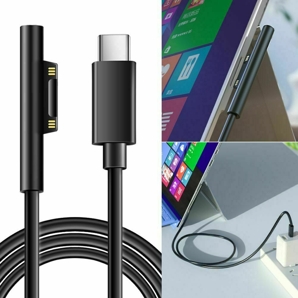 Type-C USB C Connector PD Charger Cable Fit for Microsoft Surface Pro 7 6 5 4 GZ