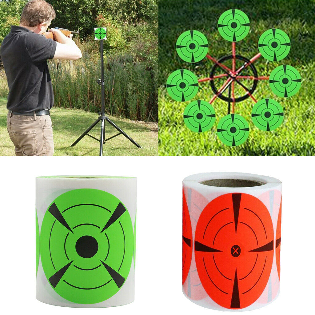 250Pcs/Roll Shooting Targets Gun Range Pasters 3inch Circle Adhesive Stickers