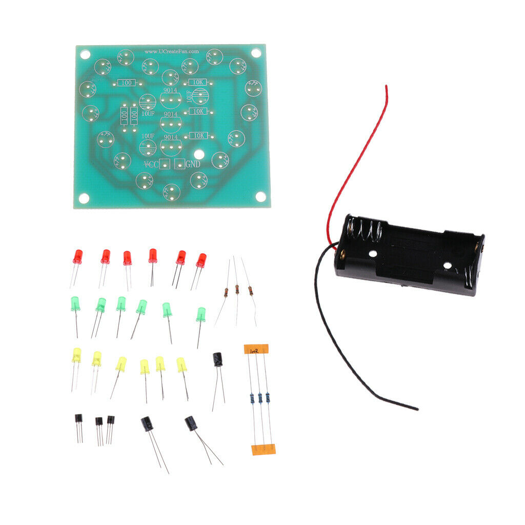 18 LEDs Flash Light DIY Kit 3-4V Heart Shape LED Light For  Taillight