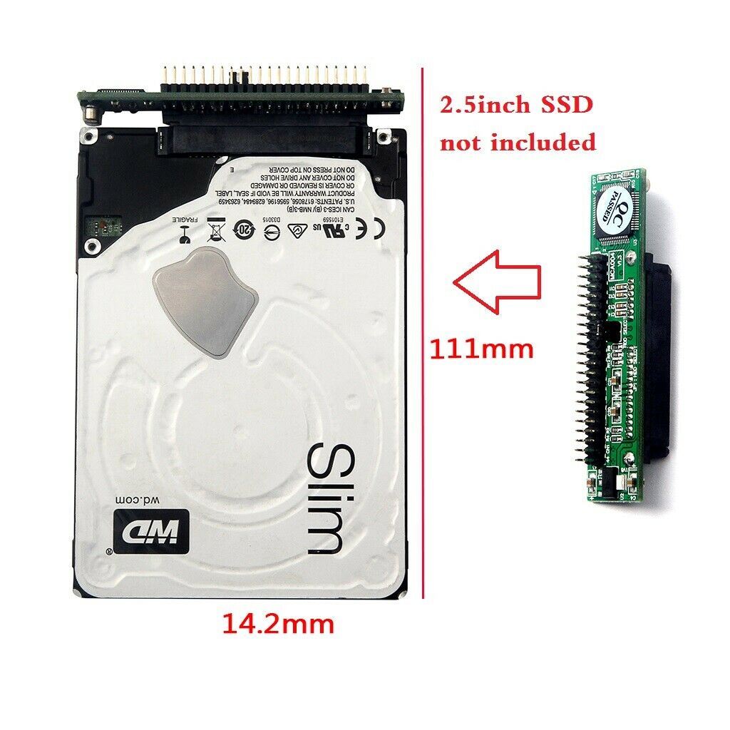 2.5" IDE Hard Drive Laptop Female to 44Pin Male HDD SDD SATA Adapter Converter