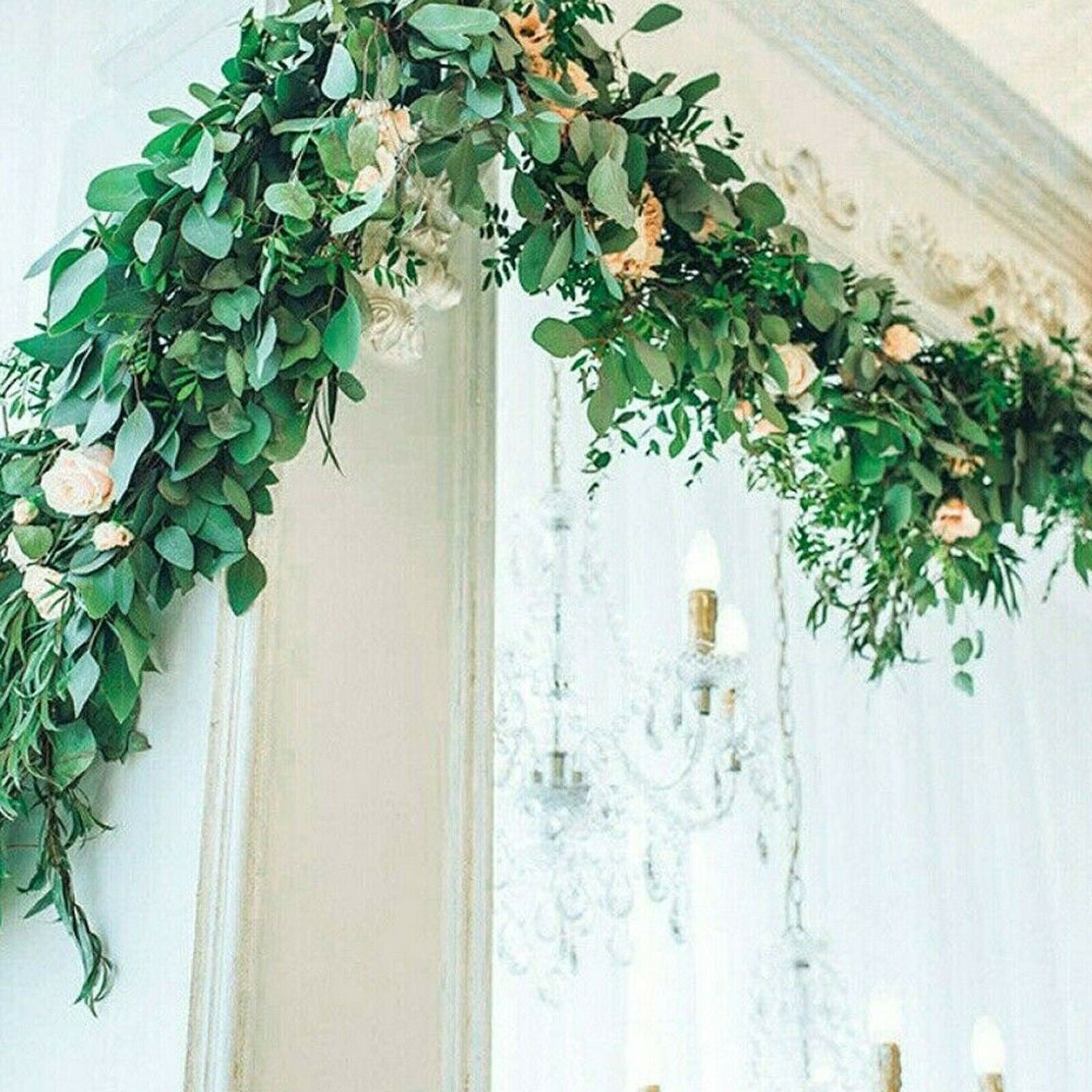 Faux Silk Eucalyptus Garland Vines Plant String Holiday Party Wall Decor