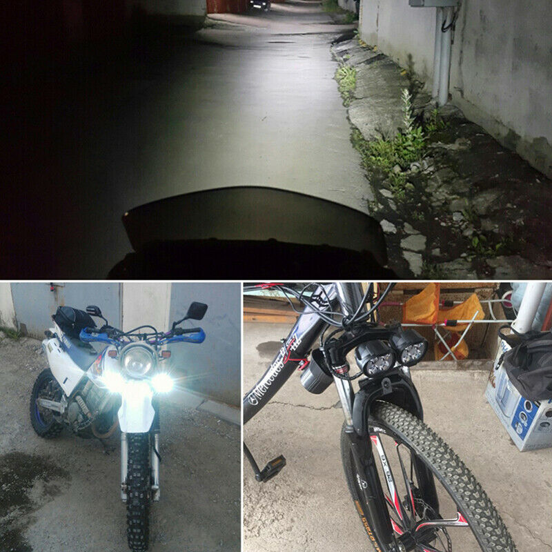 1 Pair 6 LED Spotlight Spot Light Motorcycle Headlight Super Bright Fog LampSJCA