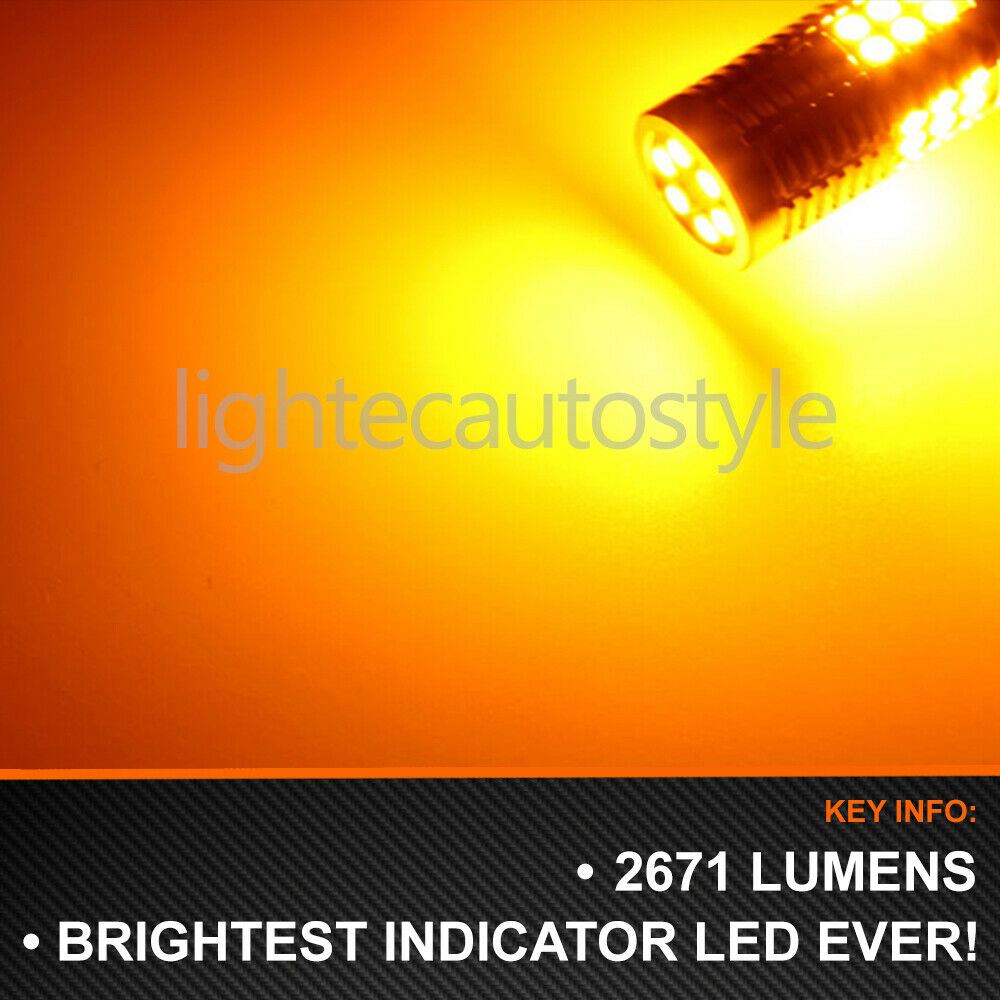 2x BA15S P21W 30SMD AMBER LED CANBUS TURN SIGNAL INDICATOR LIGHT BULBS ORANGE