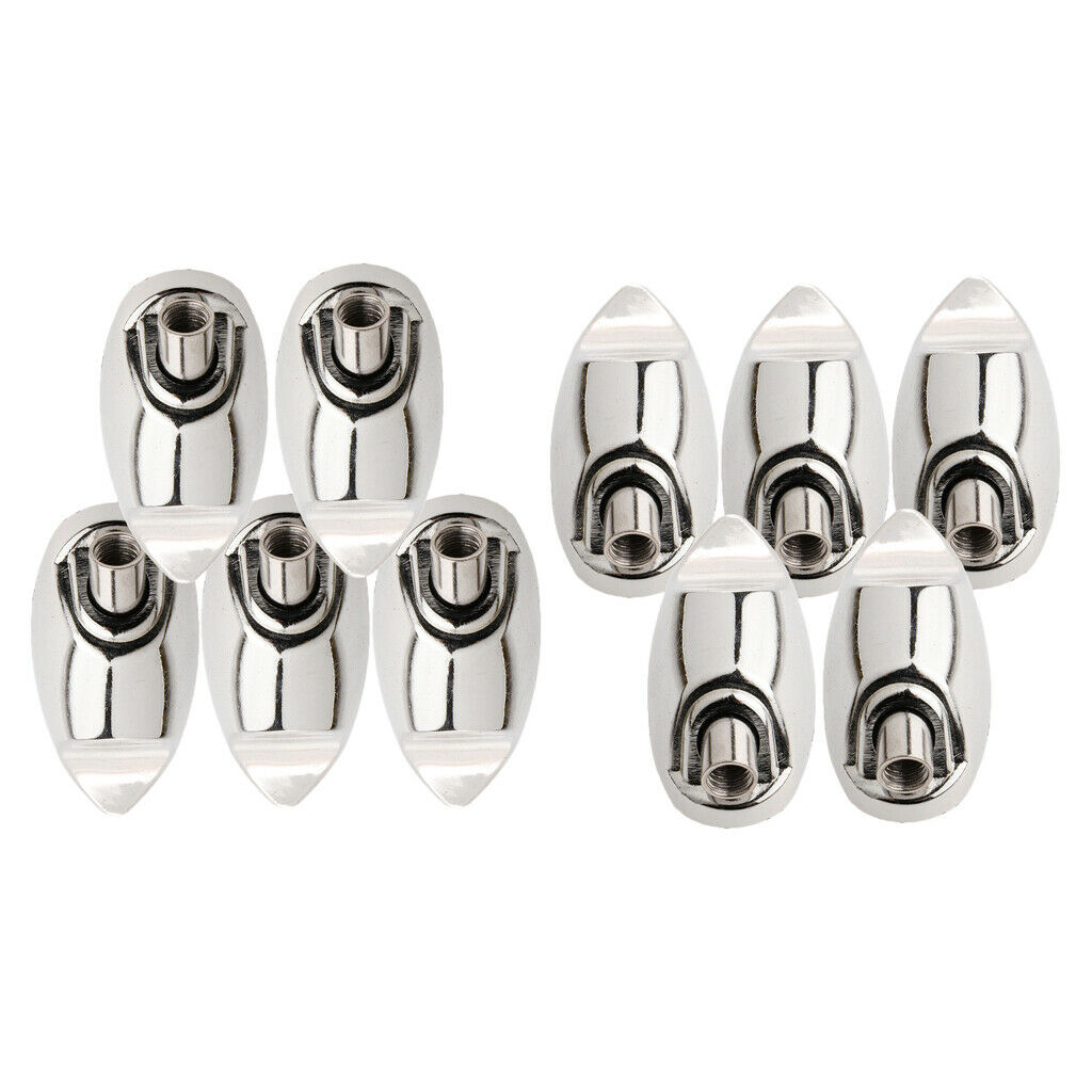 10 Pieces Metal Bass Drum Lugs for Drum Set Kit DIY for Performers Beginners