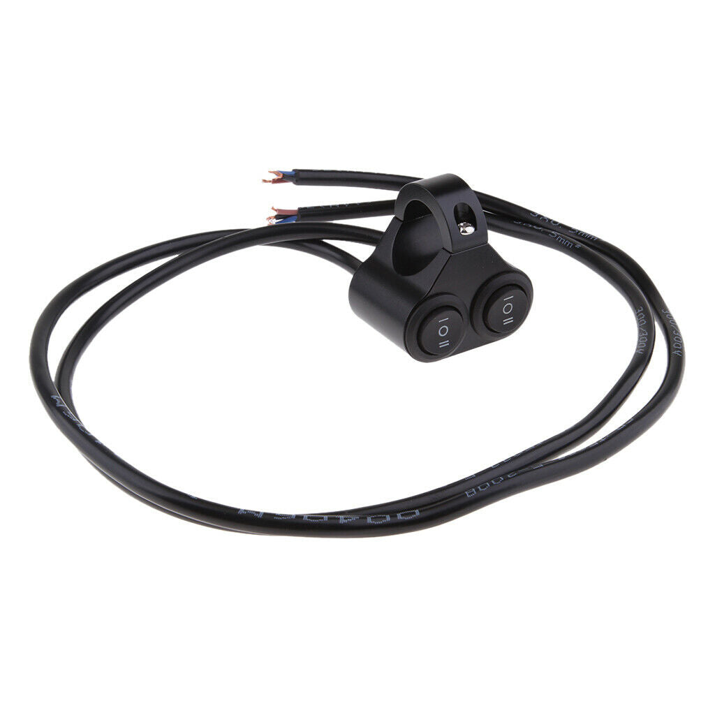 Aluminum Alloy 22mm Motorcycle Handlebar Headlight Dual Switch On/Off/On