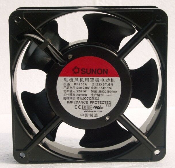 For SUnon DP200A 2123XBT.GN Axial cooling fan 120x120x38mm 230V 2850RPM