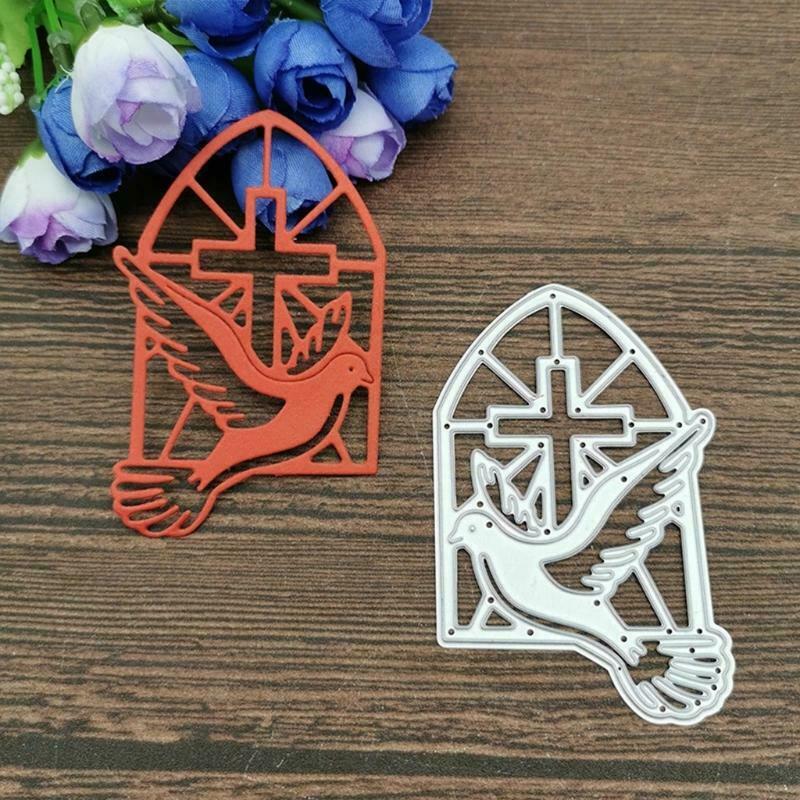 Pigeon Cross Metal Cutting Dies Stencil DIY Scrapbook Album Paper Card Template