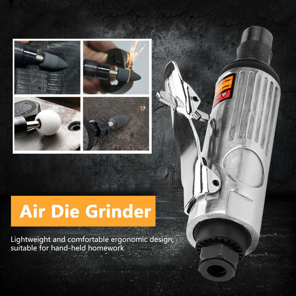 1/4" Pneumatic Die Grinder Air Angle Grinding Engraving Polisher Machine Tool