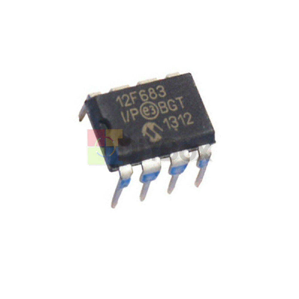 10PCS PIC12F683-I/P PIC12F683 12F683 DIP-8 Microcontroller Chip IC