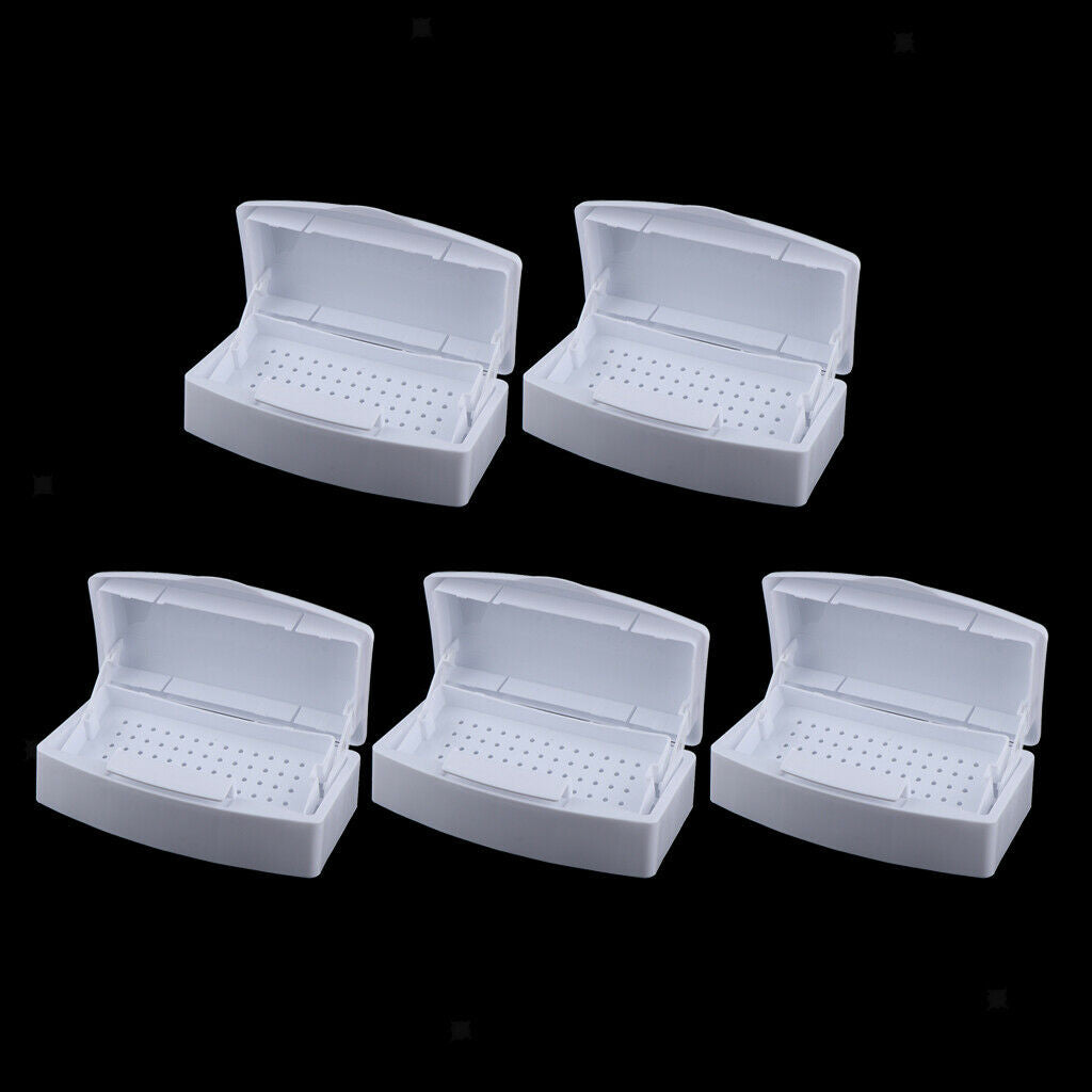 5x Plastic Sterilizing Tray Disinfectant Jar for Salon Barber Styling Nail Toolc