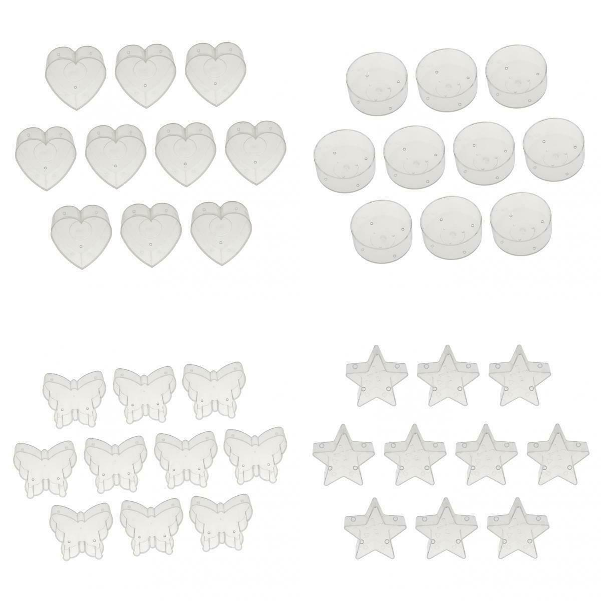 40Pack Clear Tealight Cups Candle Mold Case Candle Holder Party Decoration