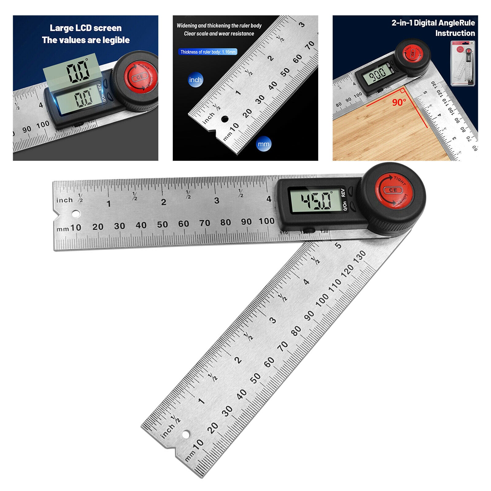 Digital Angle Finder Tool Digital Protractor Angle Finder Angle Measuring