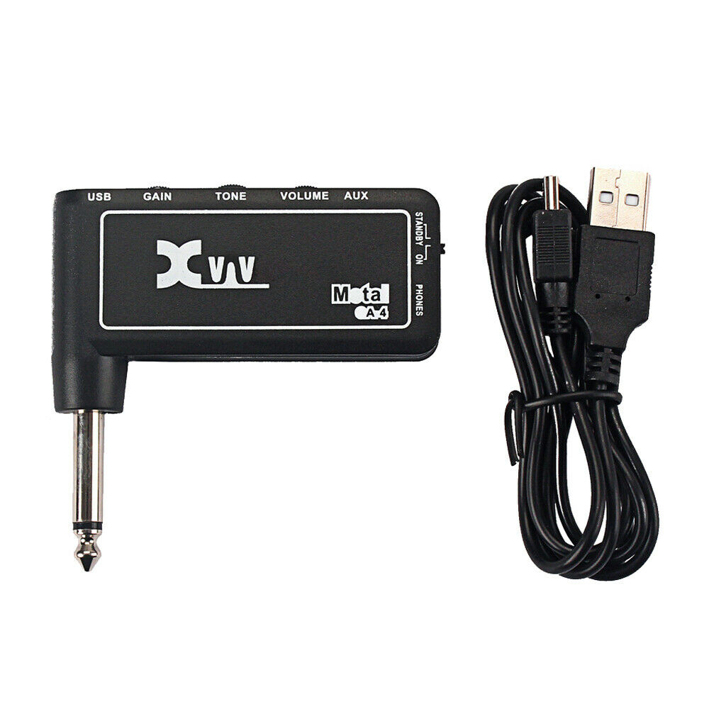 6.35mm Plug Rechargeable Electric Guitar Plug Headphone Amp Amplifier