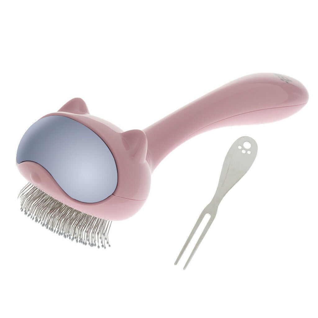 Capsule Self Cleaning Slicker Brush Pet Stainless Steel Comb for Dogs, Cats,