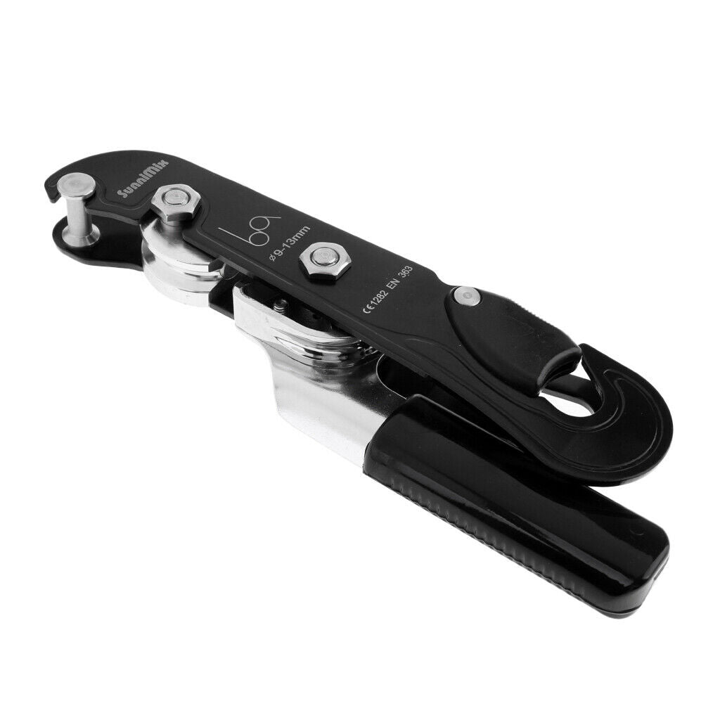 Stop Descender for 9-13mm Rope for Exploring Engineering Protection Black