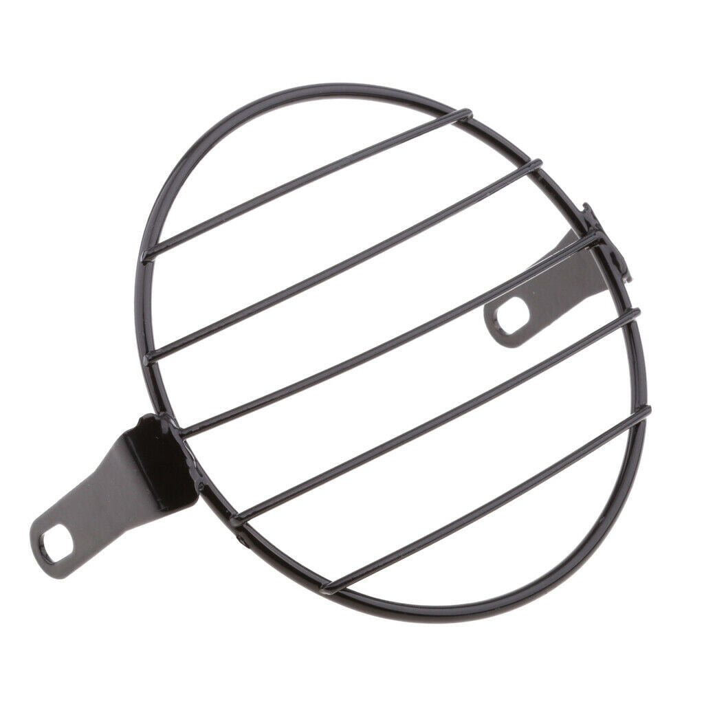6.7" Retro Black Motorcycle Headlight Grill Bezel Cover Headlight Bezel