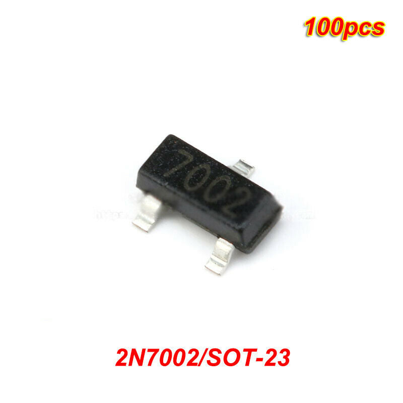 100pcs SMD 2N7002 SOT-23 MOSFET Field effect Transistor semiconductor