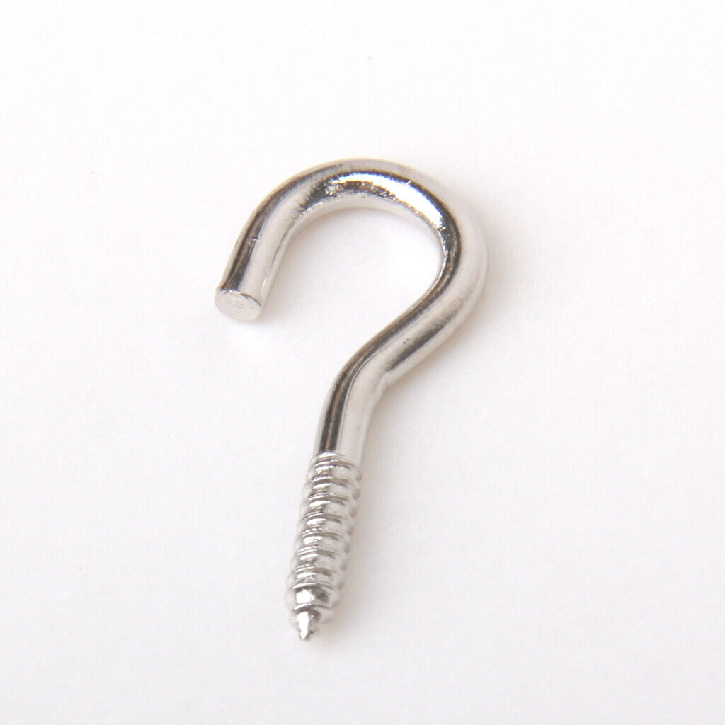 Set of 50 Screw Eye Hooks Eyelet Eyepin DIY Craft Hanging Metal Screws