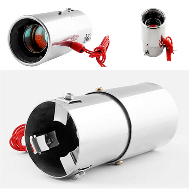 Modified Car Exhaust Pipe Flame Spray Red Light Spitfire Muffler TipUniversal