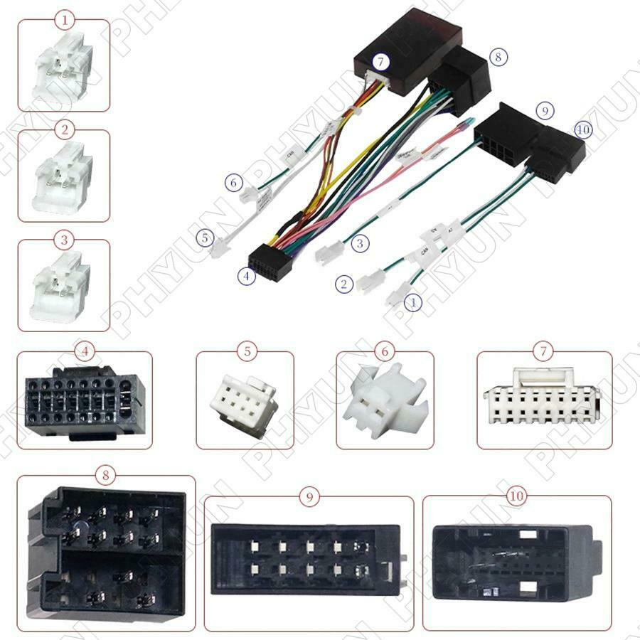 For Mercedes-Benz W209 W203 Android Radio Wiring Harness With Canbus Box 16 PIN