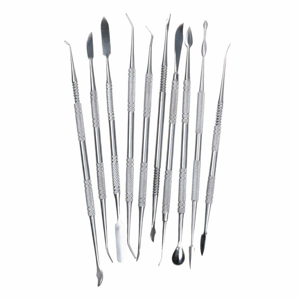 10-Piece Stainless Steel Wax Carvers Set Great For Carving, Cutting, Modeling,