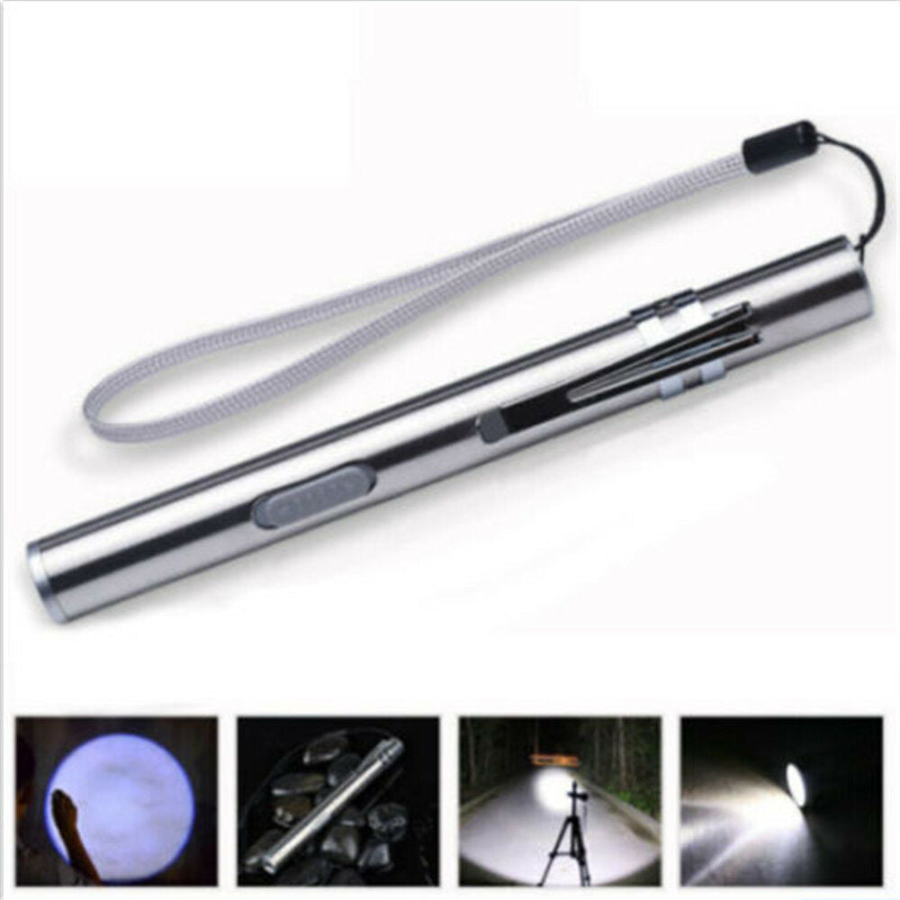LED Pocket Flashlight Lamp Torch Pen Size Q5 USB Rechargeable 500lm CHI