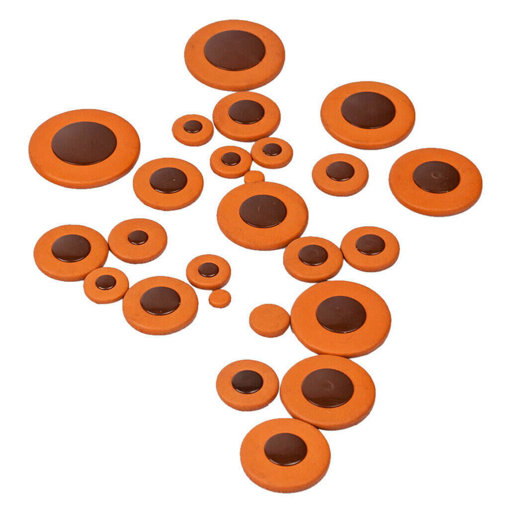 25Pieces Alto Saxophone Pads Leather for Saxophone Players Parts Accessories