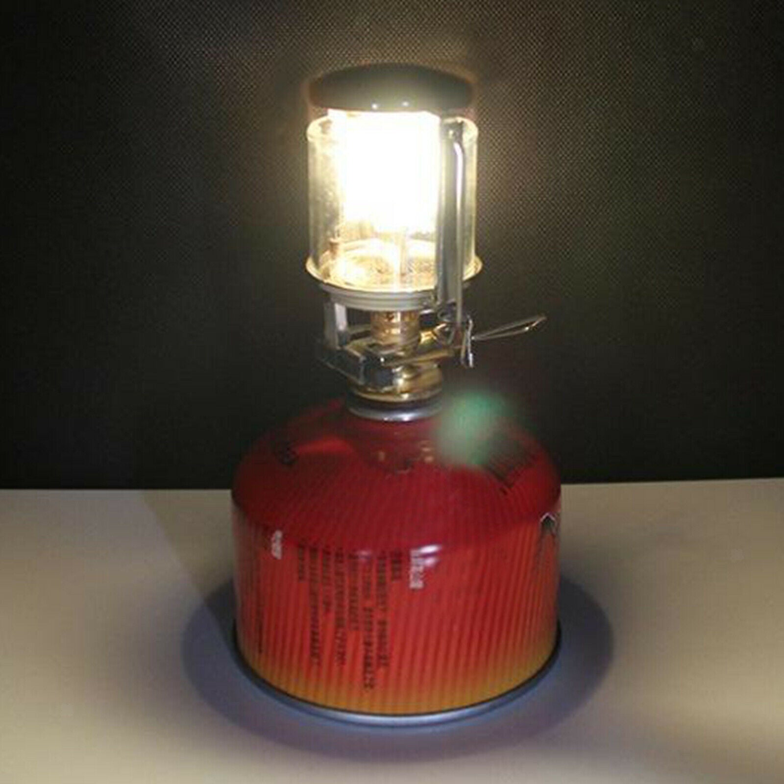 Gas Lantern Compact Fuel Lamp Tent Butane Warm 80LUX Heater Chain Equipment