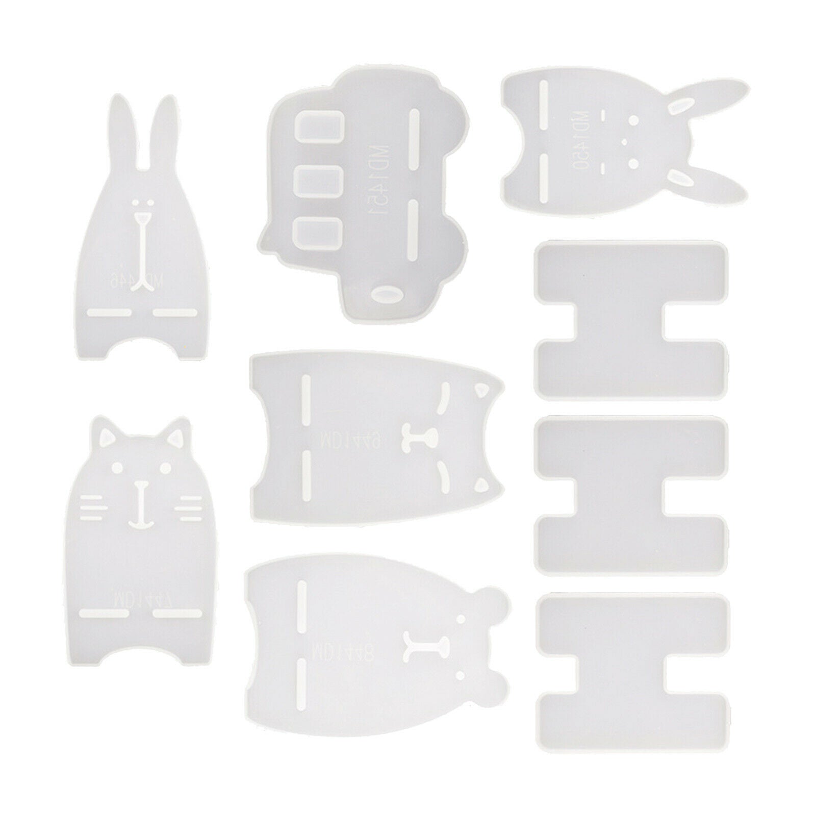 Cell Phone Stand Mold Set Epoxy Casting Mould Decoration Tool 6x Pattern
