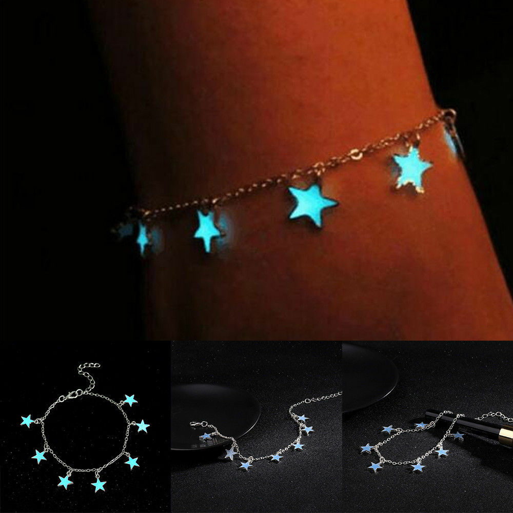 1*Women Fairy Luminous Glow In The Dark Anklet Foot Chain Jewelry Ankle Bracelet