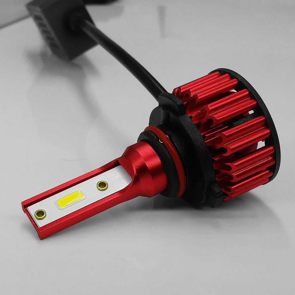2PCS RED HB4/9006 Aluminum MINI LED Headlight Kit 25W 3000LM IP68 9V-36V