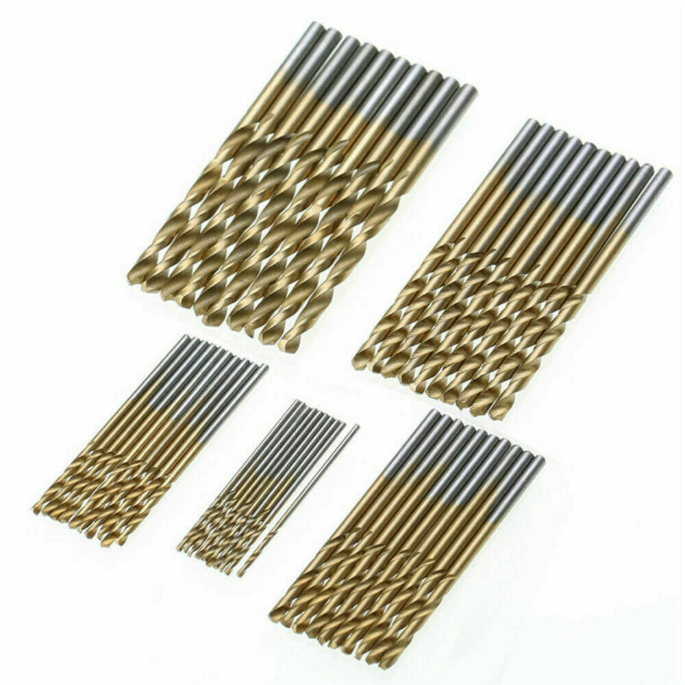 50Pc/Set Titanium Coated HSS High Speed Steel Drill Bit Set Tool 1/1.5/2/2.5/3mm