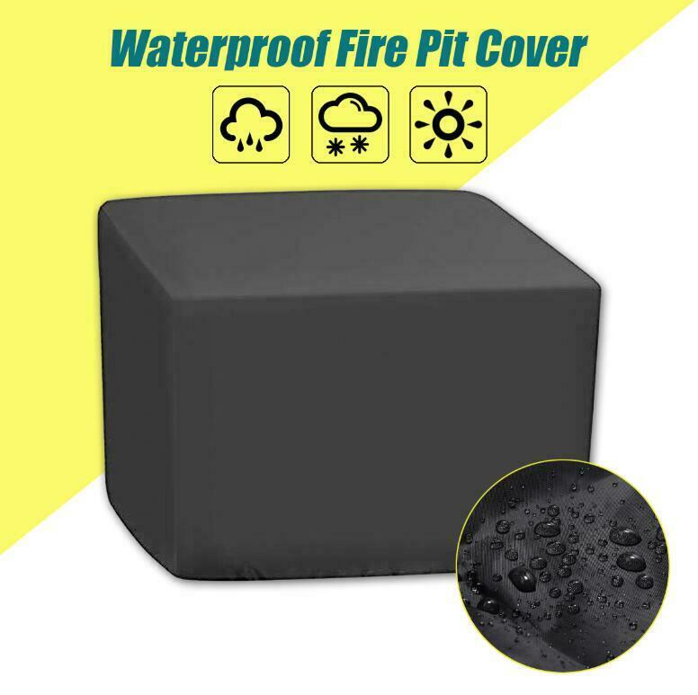 Fire Pit Square Cover Outdoor Dustproof Waterproof Protector Patio 32''x32''